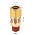 thumbnail image 2 of Uxcell Brass Compression Tube Fitting 1/8NPT x 3/8" Tube OD Straight Coupling 3 Pack, 2 of 5