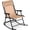Beige, variant on Outdoor Zero Gravity Rocking Chair, Folding Reclining Patio Lounge Chair with Adjustable Pillow for Lawn, Beach, Camping