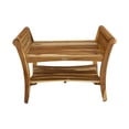 thumbnail image 6 of EcoDecors® Symmetry® 29" Teak Wood Shower Bench with Shelf and LiftAide® Arms in EarthyTeak Finish, 6 of 11