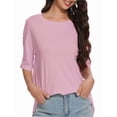 thumbnail image 3 of Women's Oversized T Shirts Tees Half Sleeve Crew Neck, 3 of 4