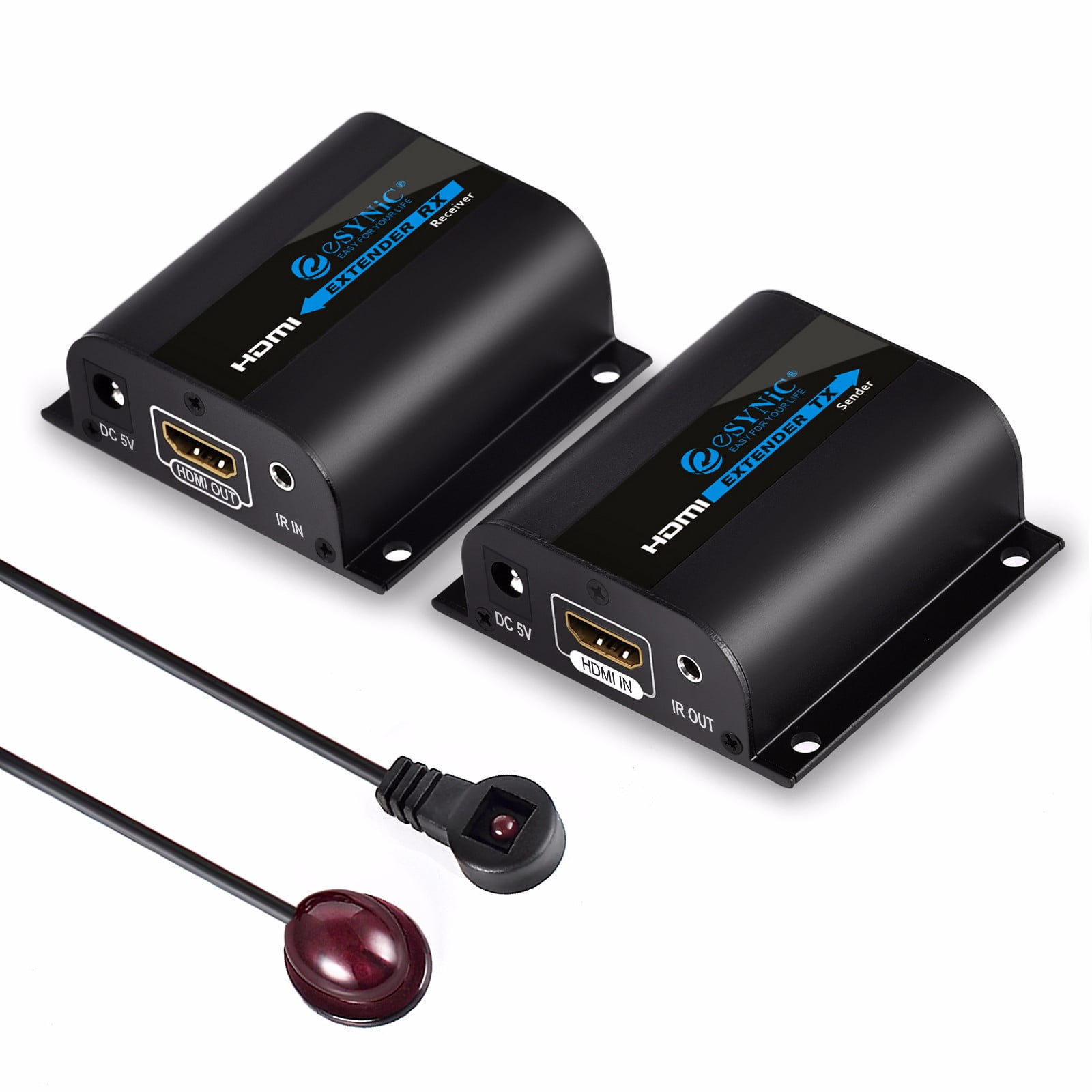 ESYNIC HDMI Extender 200ft 60m HDMI Transmitter Receiver Set 1080P HDMI 