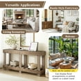thumbnail image 6 of Harper & Bright Designs Farmhouse Console Table with Storage, Vintage Entryway Table with Shelf and Reinforced Legs , Natural, 6 of 18