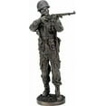 thumbnail image 2 of World War II Soldier Taking Aim Figurine Historical Combat Sculpture 13" Height, 2 of 2