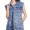 Blue, variant on Womens Oversized Sleeveless Distressed Denim Vest Pockets Jean Jacket, Light Denim, Small