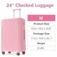 thumbnail image 2 of Lightweight 24-Inch Hardshell Luggage with Durable ABS and Double Spinner Wheels for Travel, 2 of 9