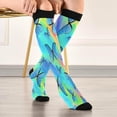 thumbnail image 5 of GZHJMY 1Pair Fashion Print Compression Socks for Women Men, Knee High Stockings for Athletic Sports,Running,Travel, 5 of 7