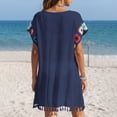 thumbnail image 7 of PBFRDSJ Womens Swimsuit Cover Up Boho Tassel Hem Sheer Mesh Beach Sundress Loose Fit Summer Tunic for Vacation, 7 of 7