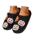 thumbnail image 3 of Shadoumai Halloween Slippers Pumpkin Slippers for Womens Mens Cute Comfy Bedroom Shoes,Home House Ladies Fuzzy Slipper,indoor Outdoor Memory Foam Slipper, 3 of 9
