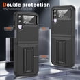 thumbnail image 5 of Dteck for Galaxy Z Flip 4 / Z Flip 3 Case,Shockproof Silicone Rubber with Hard PC Rugged Full Body Protection Phone Cover for Samsung Galaxy Z Flip 3/4,Black, 5 of 7