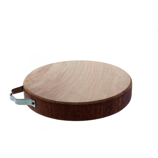 M.V. Trading CB83 Round Wood Cutting Chop Board, 8Inch