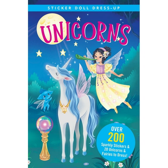 Unicorns Sticker Doll Dress-Up Book, (Paperback)