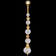 thumbnail image 2 of Zircons String Electroplate Inox Ventre Nombril Anneau Corps Piercing Bijoux (1), 2 of 2