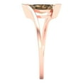 thumbnail image 3 of Solitaire Engagement Ring for Women - 2ct Simulated Champagne Diamond in 14K Rose Gold Promise Ring, 3 of 6