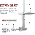 thumbnail image 4 of Orino Meat Grinder Attachment for KitchenAid Stand Mixers, Accessories Included 2 Sausage Stuffer Tubes and 4 Grinding Plates, Metal Food Grinder Accessories, 4 of 6