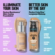 Revlon Illuminance Skin-Caring Liquid Foundation Makeup, Medium Coverage, 305 Medium Sand, 1 fl oz