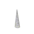 thumbnail image 1 of Led White and Silver Paper Cone Tree Small 15.75", 1 of 3