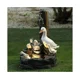 thumbnail image 1 of Adornos para exteriores, decoración de jardín de resina, escultura de animales, decoración de fuente de patio, estatua de familia de patos bañándose (luz solar), 1 of 4