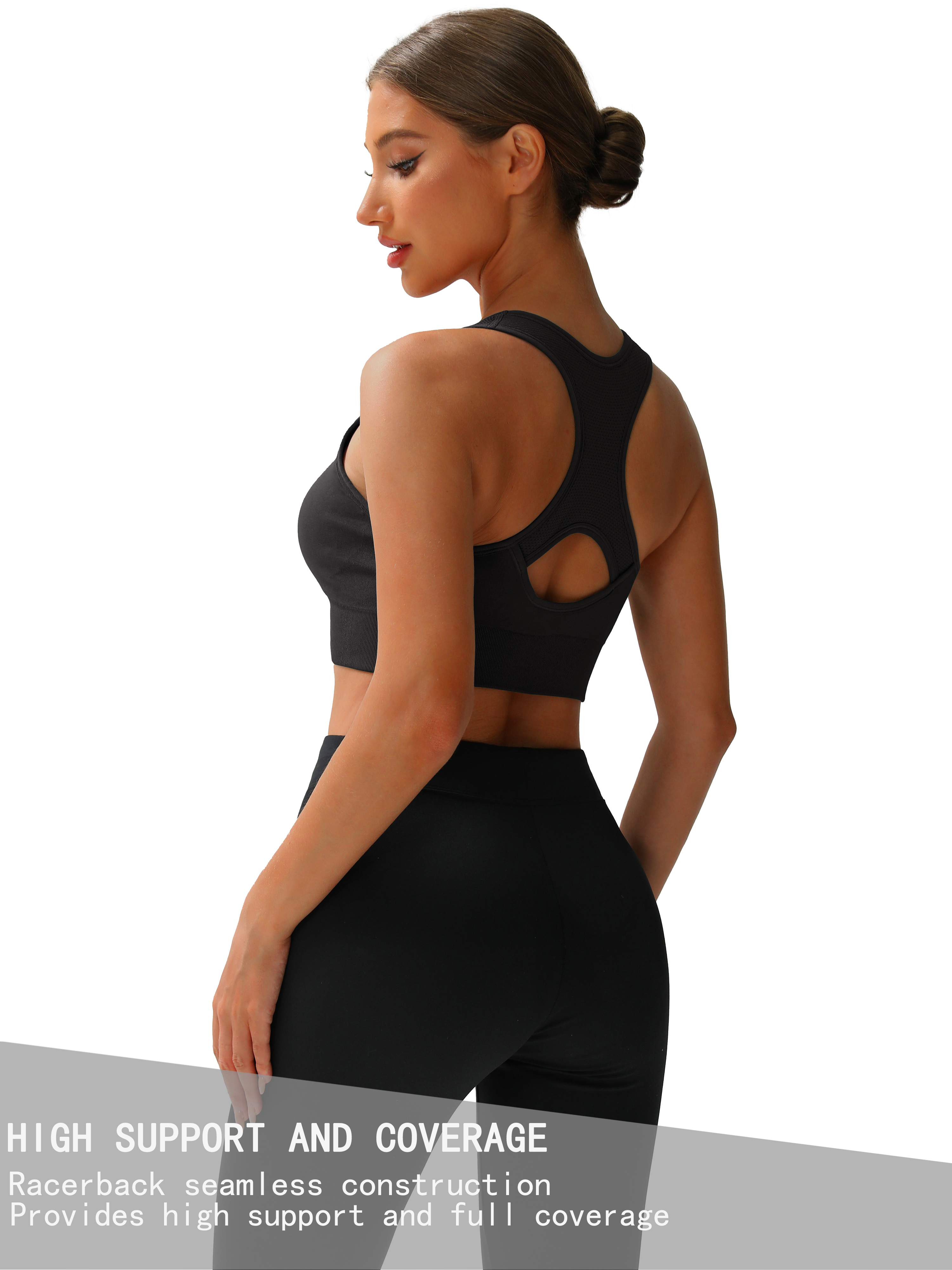 Mintreus Women's Racerback Sports Bra with Removable Pads photo 3