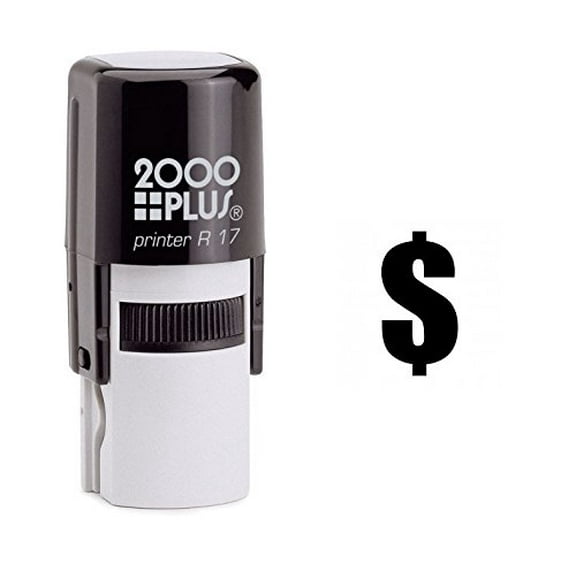 StampExpression - Dollar Sign Currency Self Inking Rubber Stamp - Black Ink (W-6356)