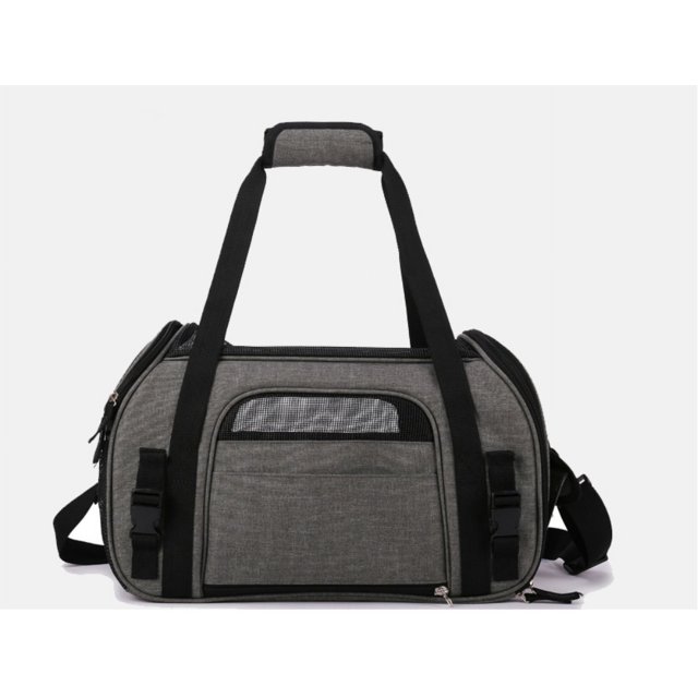 Shopping Mall Bolso para Gatos, Bolso Mensajero Plegable, Lavable y Desmontable para Gatos, Gatitos, Perros y Aviones para Mascotas (43 * 23 * 29 CM) Gris oso de fresa Electrónica