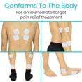 thumbnail image 4 of Vive TENS Unit Digital Pulse Massager – EMS & Muscle Stimulator for Pain Relief Therapy, Back, Body, Recovery & Cramps – Rechargeable with 4 Reusable Pads & Adjustable Intensities, 4 of 9