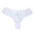 thumbnail image 1 of Culotte String en Dentelle Confortable pour Femme Taille Basse avec Gousset en Coton, 1 of 3