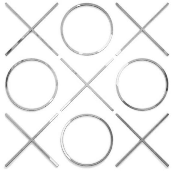 Pemberley Row Polished Steel Silver Wall Sculpture Set Rectangular 20" Unassembled