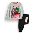 thumbnail image 1 of Marvel Boys Black Long Sleeve Long Leg Pyjama Set, 1 of 6