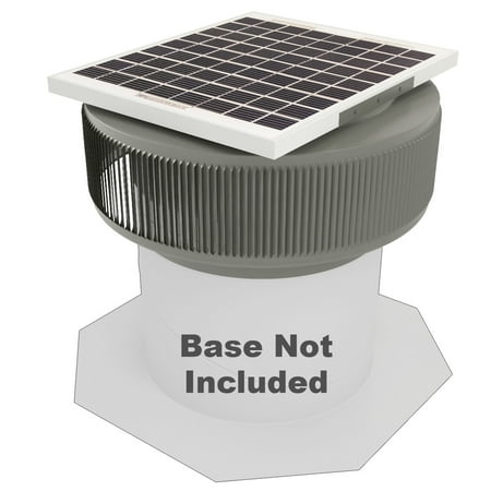 Roof Exhaust Fans (Active Ventilation, Attic Roof Ventilator, Aura Solar Fan, 12 in. diameter, Retro-fit, Aluminum, Powder Coated Weatherwood,)