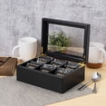 thumbnail image 4 of Organizador de té Break Tradition, caja de té de madera, color negro, 4 of 9