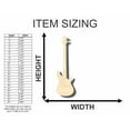 thumbnail image 2 of Unfinished Wood Bass Guitar Shape - Craft - Music - up to 46" DIY 4" / 1/8", 2 of 3
