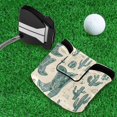 thumbnail image 5 of Haosy Green Cowboy Boots Cactus Flower Golf Mallet Putter Cover Strong Magnetic Leather Golf Club Headcover Closure, 5 of 7