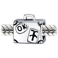 thumbnail image 2 of Bling Jewelry Womens Vacation Travel Suitcase Luggage Charm Bead Sterling Silver for Bracelet, 2 of 4
