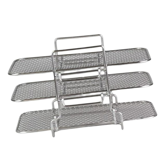 Rejilla para freidora de aire de acero inoxidable Soporte de 3 capas Accesorios para freidora de aire para hornear , pasteles, panes, asar, Baoblaze Estante para freidora de aire