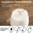 thumbnail image 4 of Milk Frother Handheld Mini Drink Mixer and Coffee Blender Frother for Coffee Bar Accessories LatteCappuccino A,2 * Electric Milk Frother,Black, 4 of 6