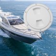 thumbnail image 2 of Unique Bargains 6 Inch Boat Inspection Deck Plate Hatch Marine Round Inspection Hatch Deck Plate with Detachable Cover Water Tight White, 2 of 6