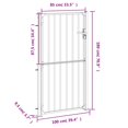 thumbnail image 4 of vidaXL Portail de Jardin 100x180 cm Acier Inoxydable, 4 of 5