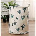 thumbnail image 1 of Laundry Hamper Large Green Catcus Laundry Bucket For Storage Bin, Kids Room, Home Organizer, Nursery, 1 of 5