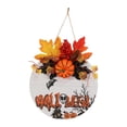 thumbnail image 4 of Letrero para puerta de Halloween, letrero de bienvenida, coronas redondas de bienvenida para Halloween, Acción de Gracias, decoración, interior y Estilo J BLESIY Coronas de bienvenida de Halloween, 4 of 8