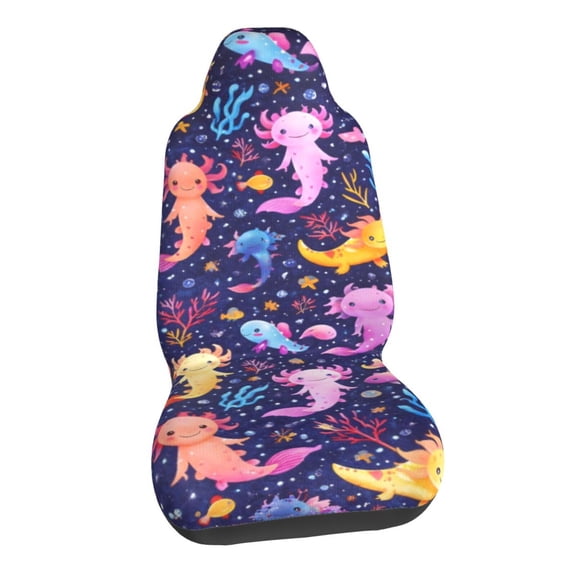 Cute Axolotl Car Seat Covers Stretch Car Seat Protectors Universal Fit