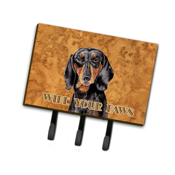 Carolines Treasures SC9139TH68 Dachshund Wipe your Paws Leash or Key Holder Triple Hook multicolor