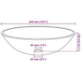 thumbnail image 3 of vidaXL Basin Tempered Glass 42 cm Black, 3 of 3