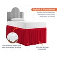 thumbnail image 2 of SGI Bedding Dorm Room Bed Skirt | Twin XL 34" Ruffled Microfiber Bed Skirt | Fade Resistant, Wrinkle Free, Anti-static, Decorative, Extra Storage Space, Clutter-Free | Blood Red, 2 of 8