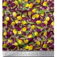 thumbnail image 1 of Soimoi Cotton Duck Fabric Leaves,Floral & Lemon Vegetable Print Fabric by The Yard 56 Inch Wide, 1 of 1
