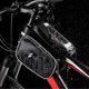 thumbnail image 1 of Bolsa para bicicleta con marco frontal, tubo superior impermeable, soporte para teléfono celular con pantalla táctil sensible de menos de 6.5 pulgadas (negro) LingWen 8390611009373, 1 of 1
