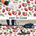 thumbnail image 5 of Strawberry Outdoor Rug for Patio/Deck/Porch, Non-Slip Large Area Rug 4 x 6 Ft, Tropical Summer Red Fruit Cherry Blossoms Indoor Outdoor Rugs Washable Area Rugs, Reversible Camping Rug Carpet Runner, 5 of 8