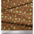 thumbnail image 2 of Soimoi Rayon Fabric Leaves,Watermelon & Rabbit Kids Printed Craft Fabric by The Yard 56 Inch Wide, 2 of 3