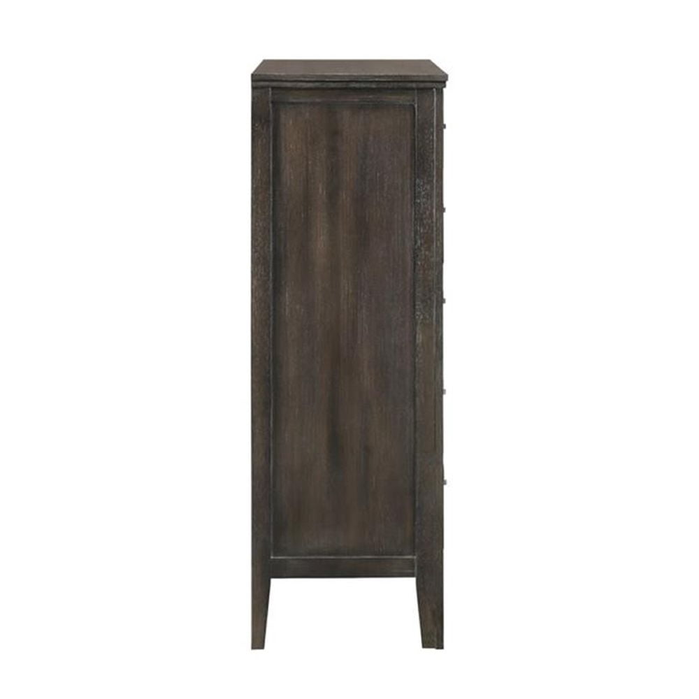 New Classic Furniture Andover Transitional Solid Wood Chest in Nutmeg