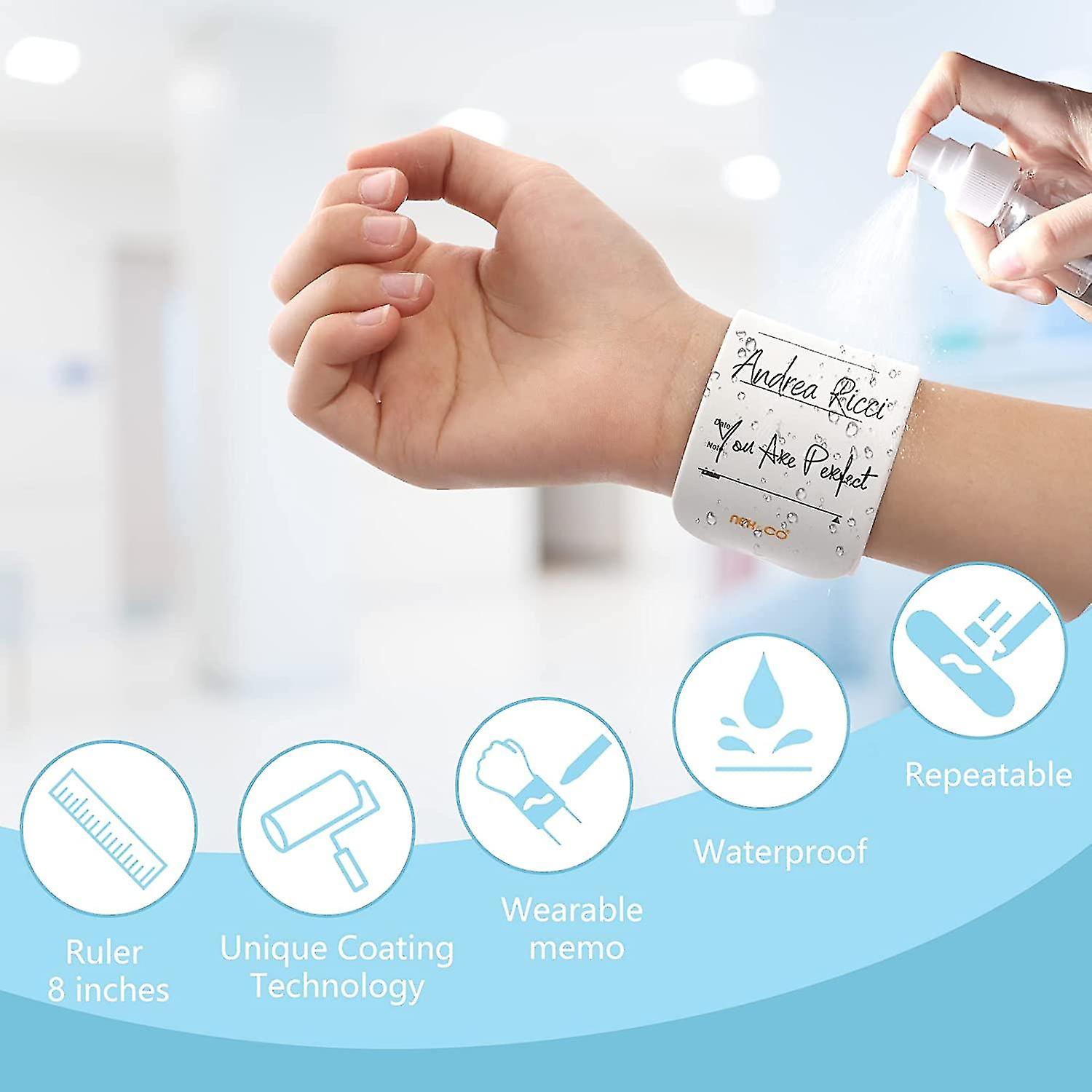 Bracelet Note Effaçable En Silicone - Rappel Portable Pour Poignet, Sac Ou Tiroir