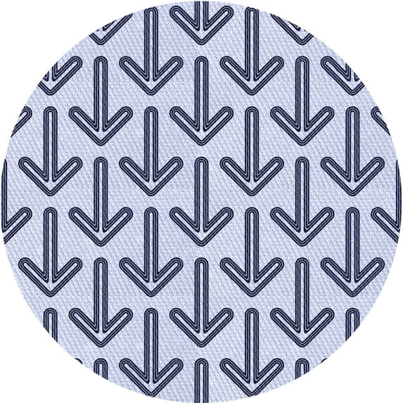 Ahgly Company Indoor Round Patterned Lavender Blue Area Rugs, 3' Round